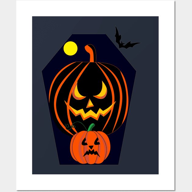 Scared – Pumpkin Wall Art by Glenn Landas Digital Art